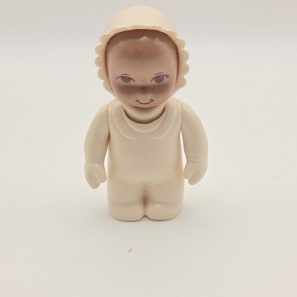 Vtg Little Tikes Dollhouse Family African American Baby Figure Brown Face